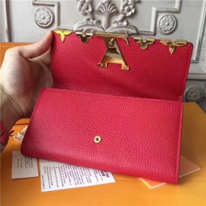 Louis Vuitton Capucines Wallet Red