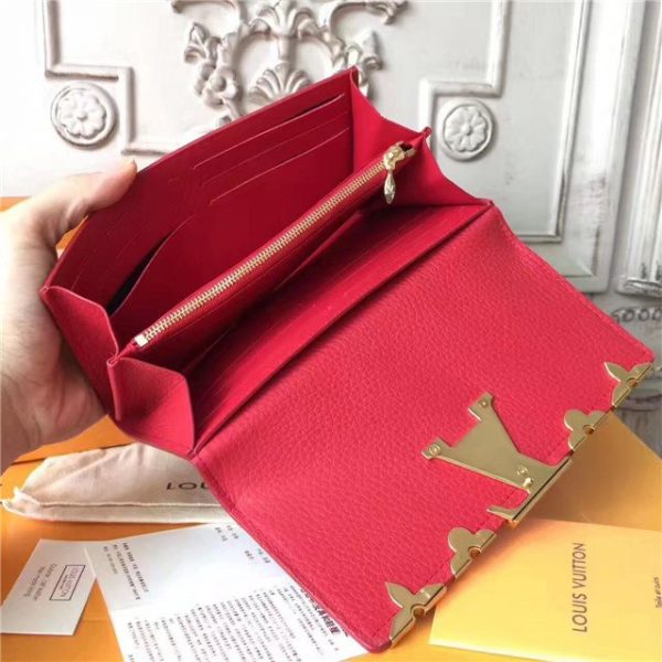 Louis Vuitton Capucines Wallet Red