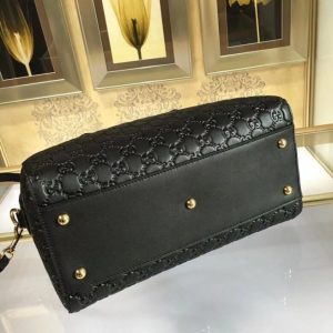 Gucci Soft Signature Leather Top Handle Bag