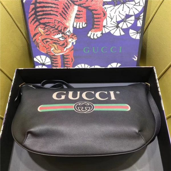 Gucci Print Half-Moon Hobo Bag (Varied Colors)