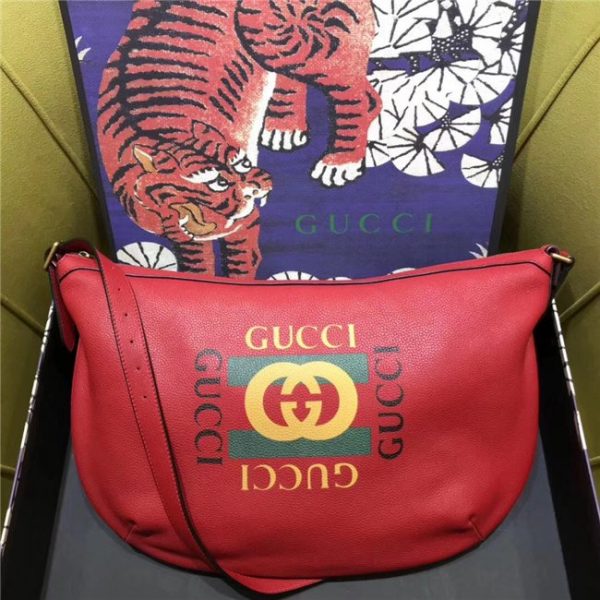 Gucci Print Half-Moon Hobo Bag (Varied Colors)