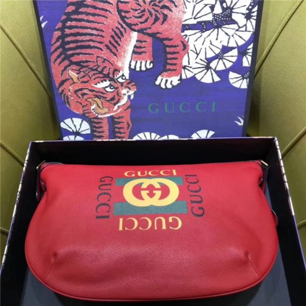 Gucci Print Half-Moon Hobo Bag (Varied Colors)