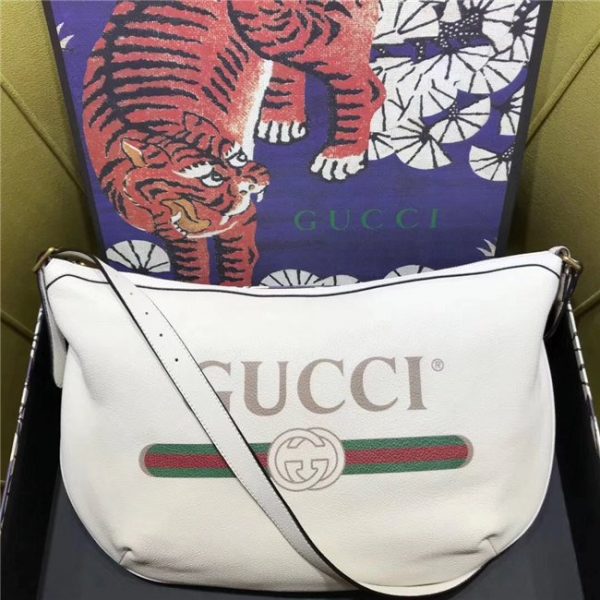 Gucci Print Half-Moon Hobo Bag (Varied Colors)