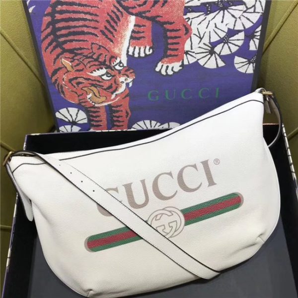 Gucci Print Half-Moon Hobo Bag (Varied Colors)