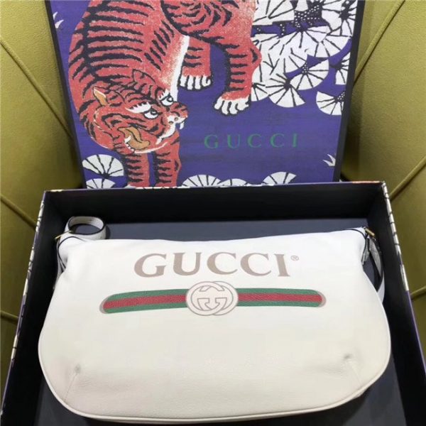 Gucci Print Half-Moon Hobo Bag (Varied Colors)