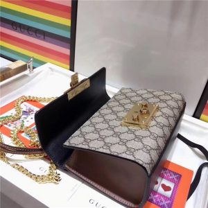 Gucci Padlock Small GG Supreme Canvas/Leather Shoulder Bag (Varied Colors)