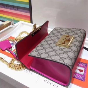 Gucci Padlock Small GG Supreme Canvas/Leather Shoulder Bag (Varied Colors)