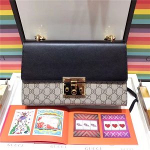 Gucci Padlock Medium GG Supreme Canvas Replica Shoulder Bag (Varied Colors)