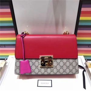 Gucci Padlock Medium GG Supreme Canvas Replica Shoulder Bag (Varied Colors)