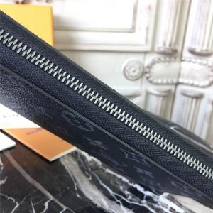 Louis Vuitton Zippy Wallet Vertical Monogram Eclipse Canvas