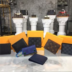 Louis Vuitton Slender ID Wallet Taiga Leather Bleu Marine