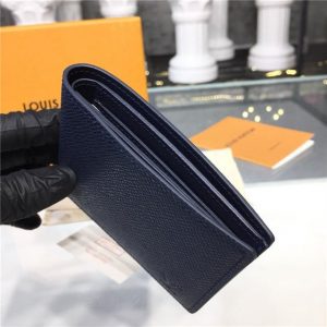 Louis Vuitton Slender ID Wallet Taiga Leather Bleu Marine