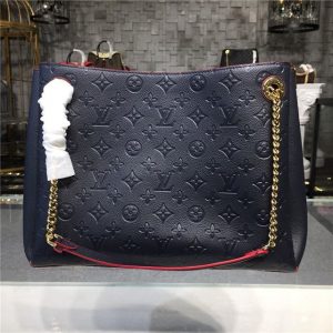 Louis Vuitton Surene MM Monogram Empreinte Leather Marine Rouge