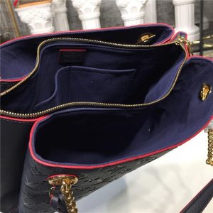 Louis Vuitton Surene MM Monogram Empreinte Leather Marine Rouge