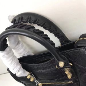 Balenciaga Classic Mini Lambskin City Tote Bag Black