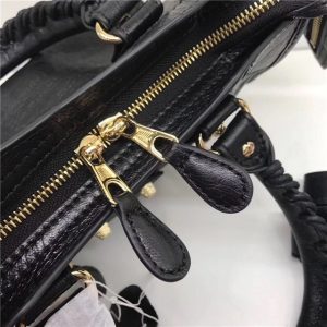 Balenciaga Classic Mini Lambskin City Tote Bag Black