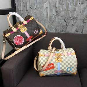 Louis Vuitton Speedy 30 Patches Monogram Canvas