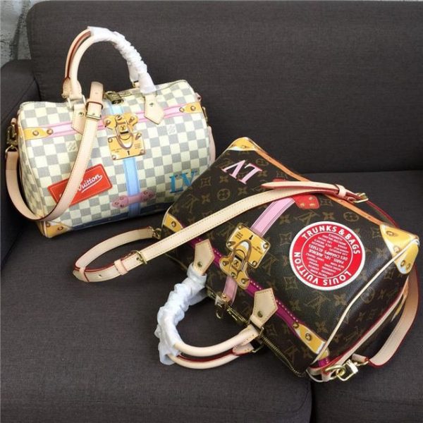 Louis Vuitton Speedy 30 Patches Monogram Canvas