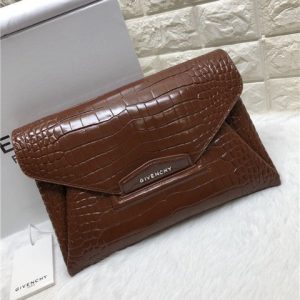 Givenchy Antigona Envelope Clutch Crocodile Embossed (Varied Colors)