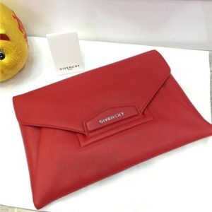 Givenchy Antigona Envelope Clutch Textured Leather (Varied Colors)