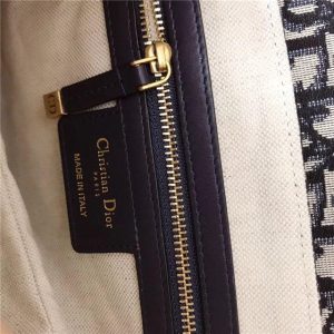 Christian Dior Saddle Bag Blue Canvas