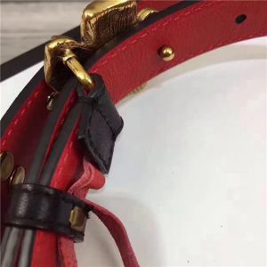 Gucci Studded Leather Belt with Metal Flower 20mm (Varied Colors)