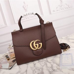 Gucci GG Marmont Leather Top Handle Bag Replica (Varied Colors)