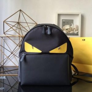 Fendi Monster Backpack Leather & Nylon