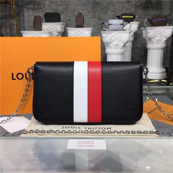 Louis Vuitton Pochette Felicie Epi leather Black