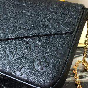 Louis Vuitton Pochette Felicie Monogram Empreinte Leather Noir