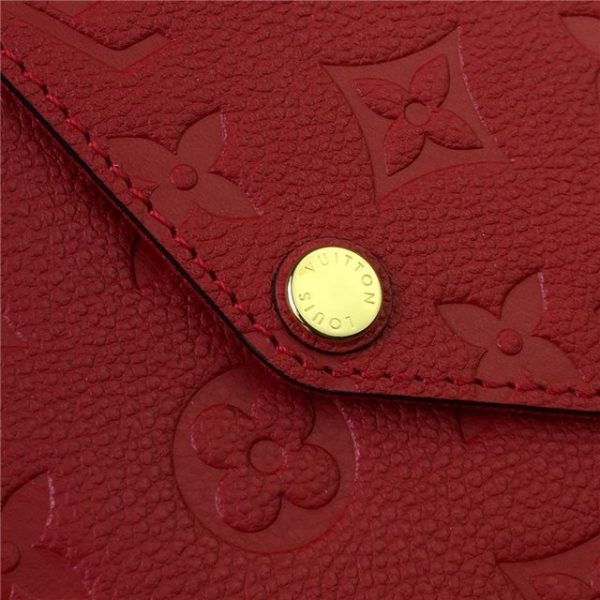 Louis Vuitton Pochette Felicie Monogram Empreinte Leather Cerise