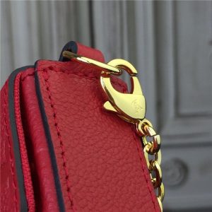 Louis Vuitton Pochette Felicie Monogram Empreinte Leather Cerise