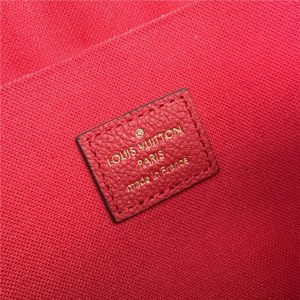 Louis Vuitton Pochette Felicie Monogram Empreinte Leather Cerise