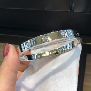 Cartier Gorgeous Love Bracelet Silver (Men Size)