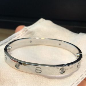 Cartier Gorgeous Love Bracelet Silver (Men Size)