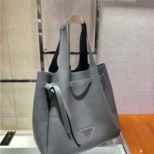 Prada Daino Soft Leather Dynamique Belted Tote Bag ( Varied Colors) 1BG339