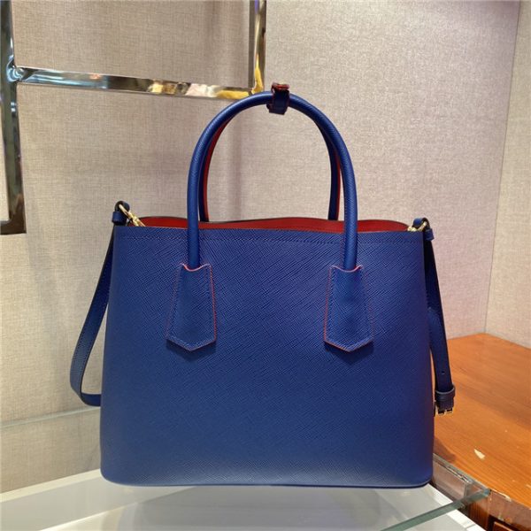 Prada Medium Double Textured-leather Tote Replicas (Varied Colors)