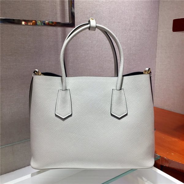 Prada Medium Double Textured-leather Tote Replicas (Varied Colors)