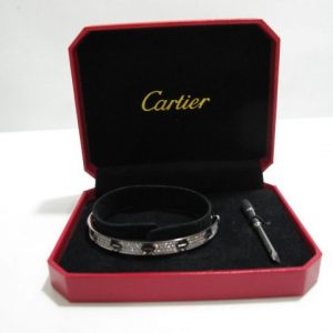 Cartier Love Bracelet Silver Full Diamonds