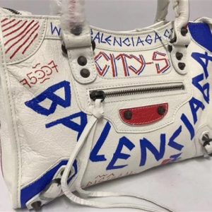 Balenciaga Classic Small City Graffiti Bag (Varied Colors)