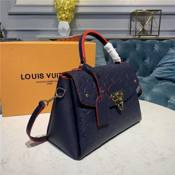 Louis Vuitton Georges MM Monogram Empreinte Leather Marine Rouge