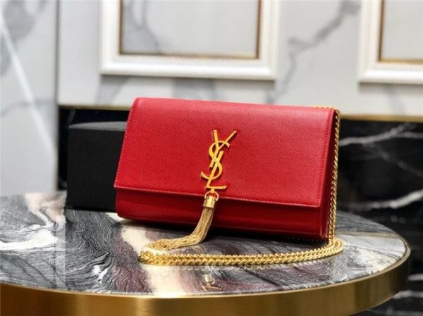 YSL Kate Medium With Tassel in Grain De Poudre Embossed Leather (Varied Colors)