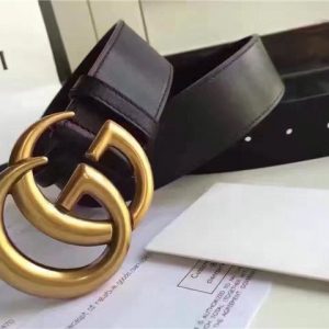 Gucci Leather Belt Replica with Double G Buckle (Varied Colors)