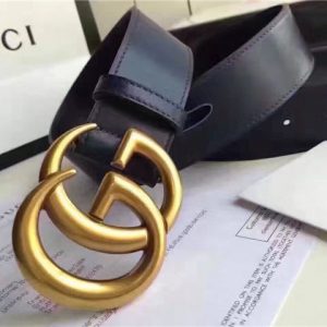 Gucci Leather Belt Replica with Double G Buckle (Varied Colors)