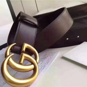 Gucci Leather Belt Replica with Double G Buckle (Varied Colors)