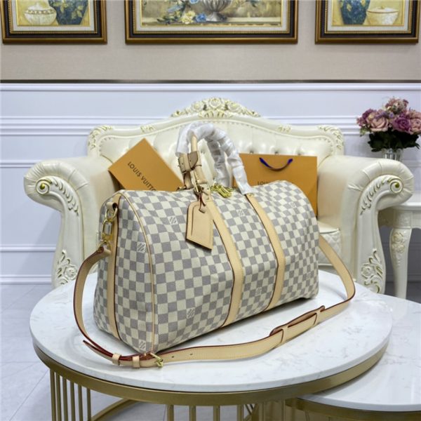 Louis Vuitton Keepall Bandouliere 45 Damier Replica Azur Canvas