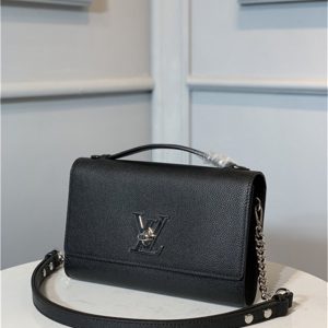 Louis Vuitton Lockme Clutch Black