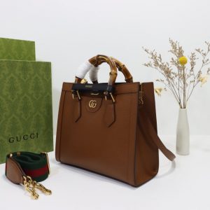 Gucci Diana Small Fake Tote Bag (Brown)