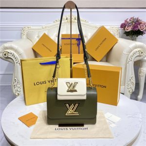 Louis Vuitton Twist MM Kaki / Quartz White