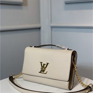 Louis Vuitton Lockme Clutch Greige